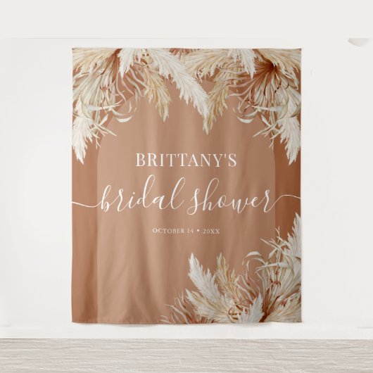 Tenture Boho Fête de Mariage Herbe de Pampas (Devant)