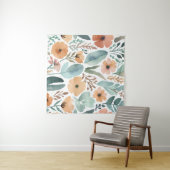 Tenture Boho Fleur sauvage Aquarelle Floral Pastel Wall (En situation (horizontale))