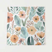 Tenture Boho Fleur sauvage Aquarelle Floral Pastel Wall (Devant)