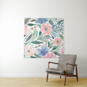 Tenture Boho Fleur sauvage Aquarelle Floral Pastel Wall (En situation (horizontale))