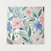 Tenture Boho Fleur sauvage Aquarelle Floral Pastel Wall (Devant)