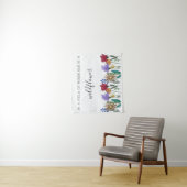Tenture Boho Fleurs sauvages d'aquarelle "Dans un champ de (En situation)