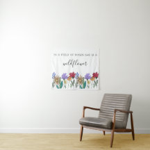 Boho Fleurs sauvages d'aquarelle "Dans un champ de