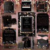 Tenture Boho Floral Black Butterfly Garden Mariage