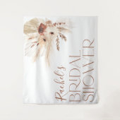 Tenture Boho Floral Bridal Shower Backdrop Tapestry (Devant)