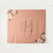 Tenture Boho Floral Mariage Photo Booth Backdrops (Devant (Horizontal))