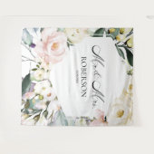 Tenture Boho Green Cadre Floral Mariage Backdrops (Devant (Horizontal))