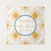 Tenture Boho Little Ray of Sun Baby shower neutre (Devant)
