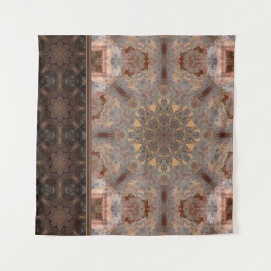 Tenture Boho Mandala Muted Earth Tones Zen (Devant (Horizontal))