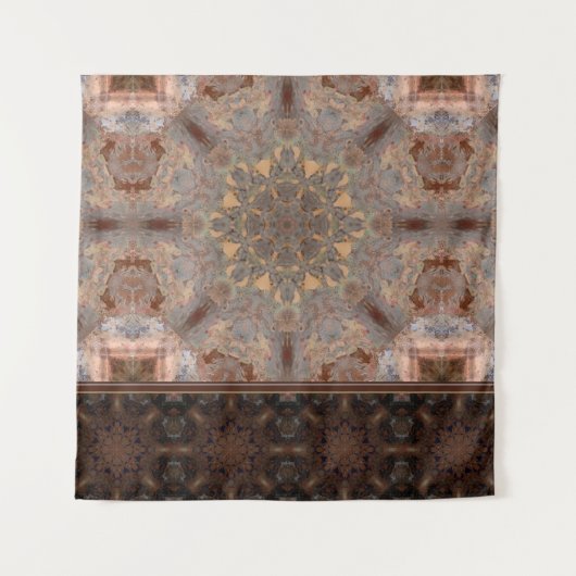 Tenture Boho Mandala Muted Earth Tones Zen (Devant)