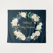 Tenture Boho Mariage de automne Backdrop Gold White Baby s (Devant (Horizontal))