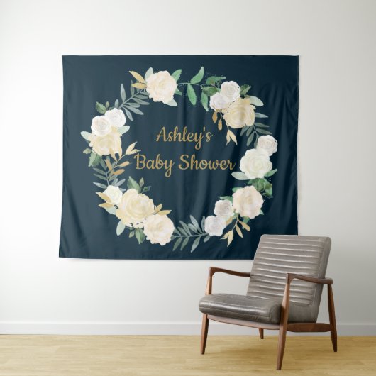 Tenture Boho Mariage de automne Backdrop Gold White Baby s (En situation (horizontale))