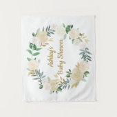 Tenture Boho Mariage de automne Backdrop Gold White Baby s (Devant)