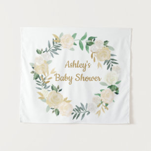 Tenture Boho Mariage de automne Backdrop Gold White Baby s