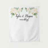 Tenture Boho Mariage de automne Backdrop, Mariage Gold Whi (Devant)