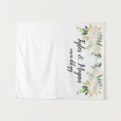 Tenture Boho Mariage de automne Backdrop, Mariage Gold Whi (Devant (Horizontal))
