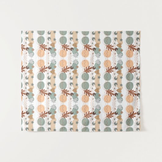 Tenture Boho modern geometric wallpaper (Devant (Horizontal))