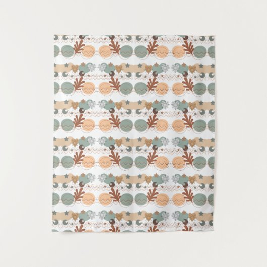 Tenture Boho modern geometric wallpaper (Devant)