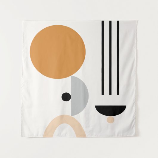 Tenture Boho moderne du milieu du siècle Abstrait géométri (Devant)