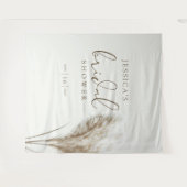 Tenture Boho Neutre Fête de Mariage avec Herbe de la Pampa (Devant (Horizontal))