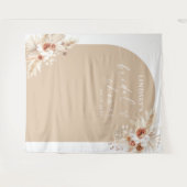 Tenture Boho Pampas Fête des mariées en herbe fond Tapisse (Devant (Horizontal))