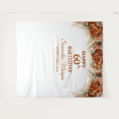 Tenture Boho pampas tropicale palmier 60e anniversaire (Devant (Horizontal))