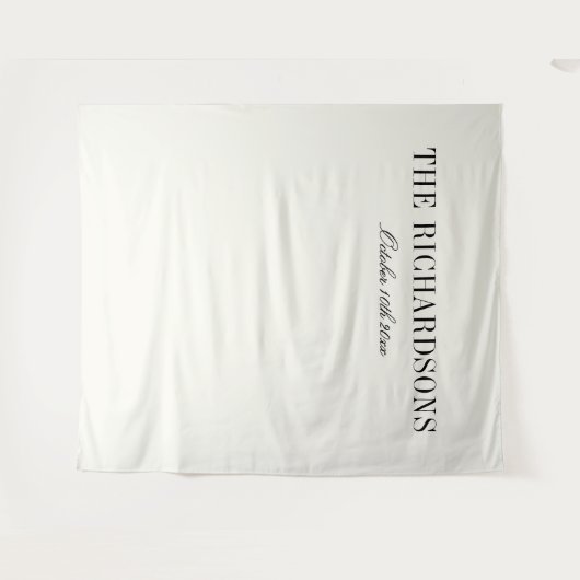 Tenture Boho Personalized Fabric Wedding Welcome Sign (Devant (Horizontal))