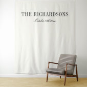 Tenture Boho Personalized Fabric Wedding Welcome Sign (En situation)