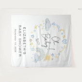 Tenture Boho Rainbow Boy Baby shower Accueil arrière-plan (Devant (Horizontal))