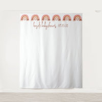 Boho Rainbow Lion Baby shower photo fond