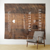 Tenture Boho rustique Grange Bois Photo Booth Arrière-plan (En situation (horizontale))