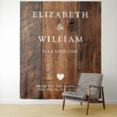 Tenture Boho rustique Grange Bois Photo Booth Arrière-plan (En situation)