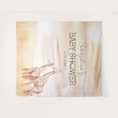 Tenture Boho Safari Giraffe Baby shower (Devant (Horizontal))