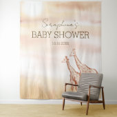 Tenture Boho Safari Giraffe Baby shower (En situation)