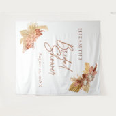 Tenture Boho Terracotta Fête des mariées fleurie fond (Devant (Horizontal))