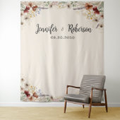 Tenture Boho Tiny Mariage Fleur sauvage Backdrops (En situation)