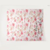 Tenture Boho Tropical Floral Mr et Mrs Mariage Photo (Devant (Horizontal))