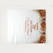 Tenture Boho tropical herbe des pampas palmier 70e anniver (Devant (Horizontal))