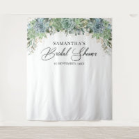 Boho végétation plantes grasses cadre doré douche