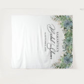 Tenture Boho végétation succulentes cadre doré shower de m (Devant (Horizontal))