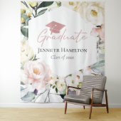 Tenture Boho Verdure Cadre Floral Arrière-plan (En situation)