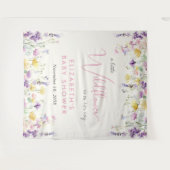Tenture Boho Wildflower Watercolor Baby Shower Welcome (Devant (Horizontal))