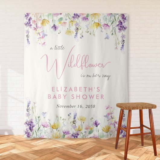 Tenture Boho Wildflower Watercolor Baby Shower Welcome
