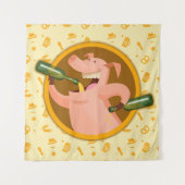 Tenture boire comme un cochon (Devant)