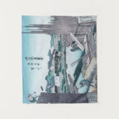 Tenture Bois de construction japonaise Ukiyo-e par Hokusai (Devant)