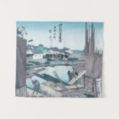 Tenture Bois de construction japonaise Ukiyo-e par Hokusai (Devant (Horizontal))