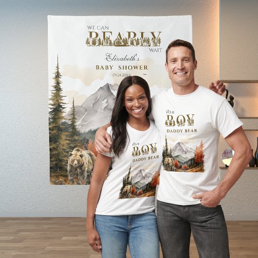 Tenture Bois de la famille des ours rustiques Nous pouvons