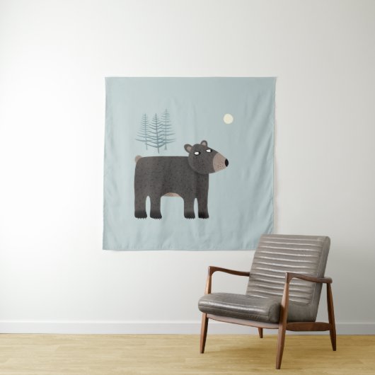 Tenture Bois de l'ours mou (En situation)