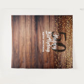 Tenture Bois rustique Joyeux Anniversaire Année Photo Cont (Devant (Horizontal))