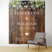 Tenture Bois rustique Luminaires Verdure Fond photo (En situation)